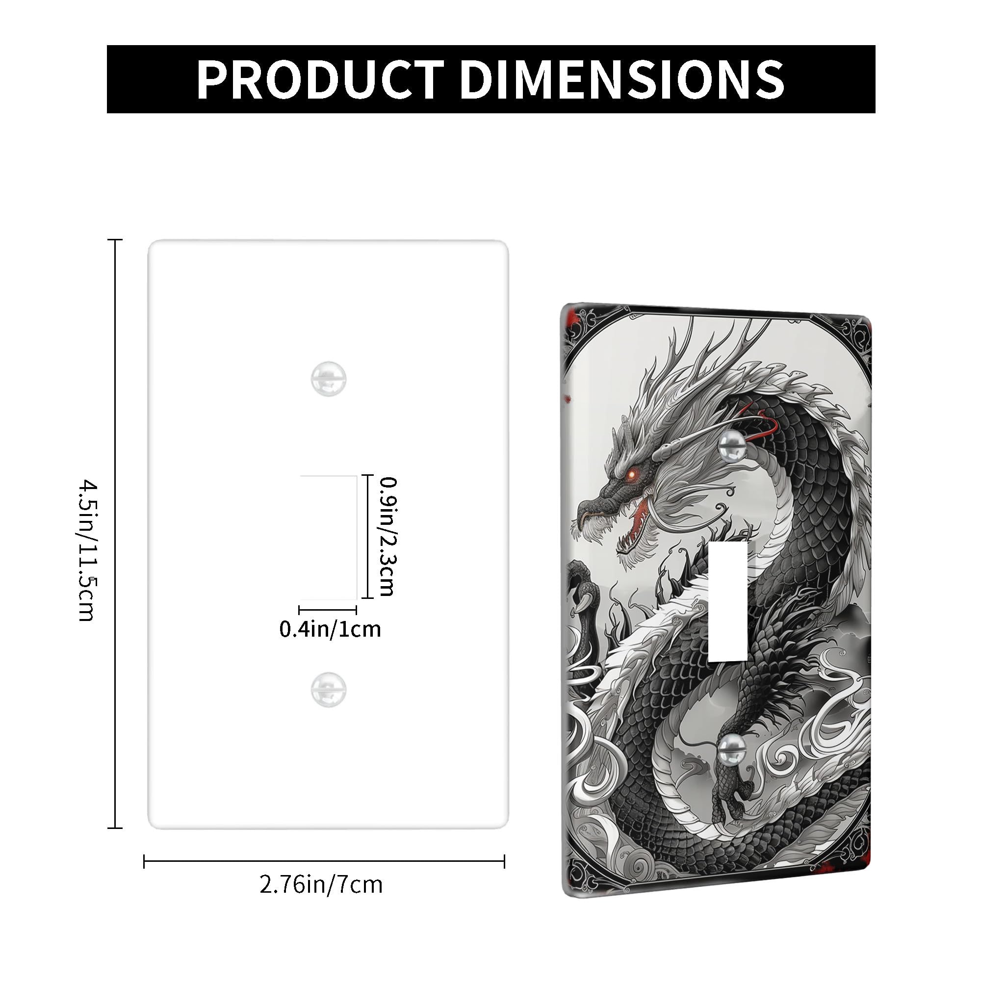 Metal Light Switch Wall Plate Outlet Cover (Printed Image of Enchanted Dragonfly - 2 Gang Duplex/Toggle