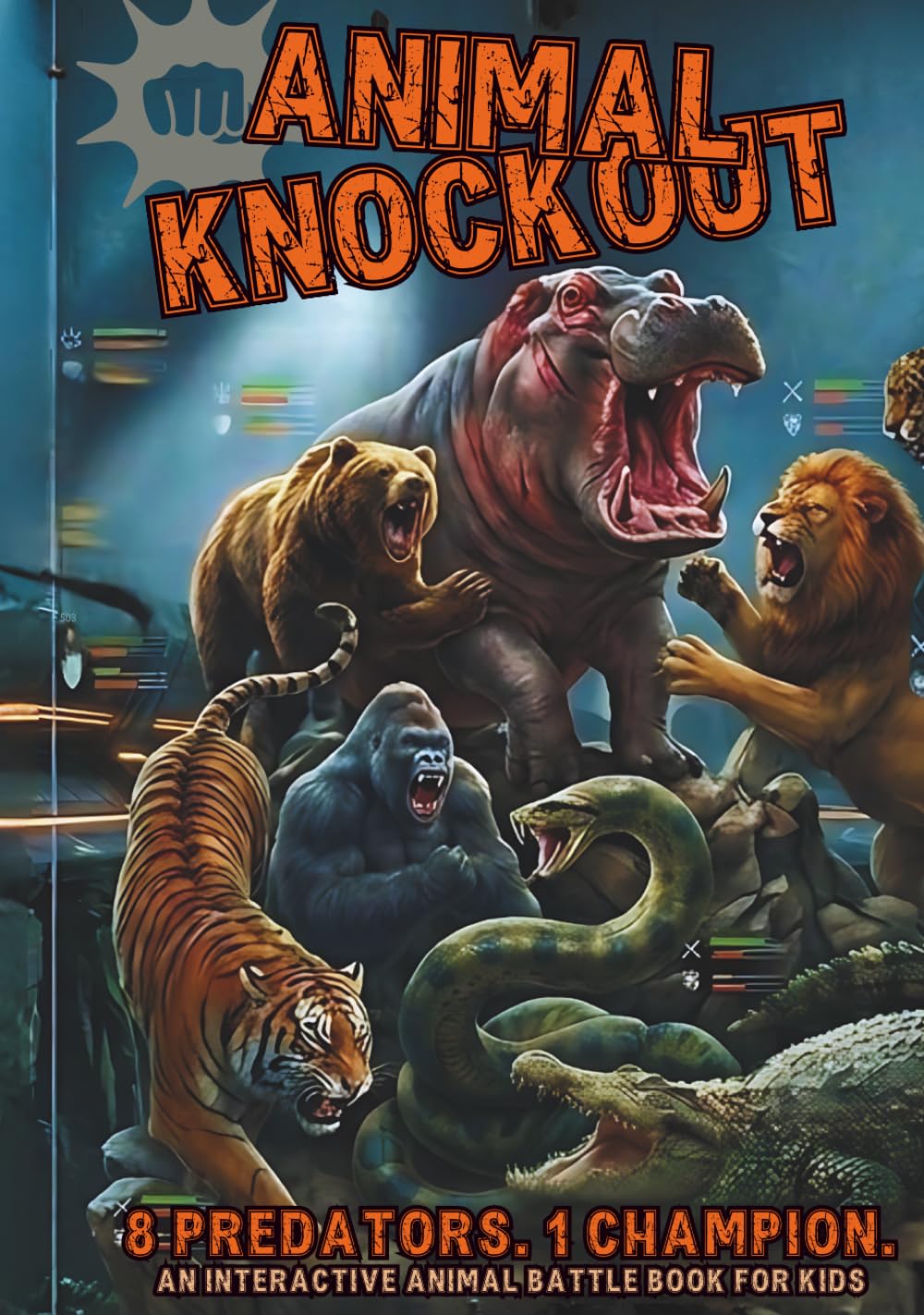 Animal Knockout: 8 Predators. 1 Champion. Explore battle cards, unlock survival facts, and discover who rules the arena in this interactive showdown.