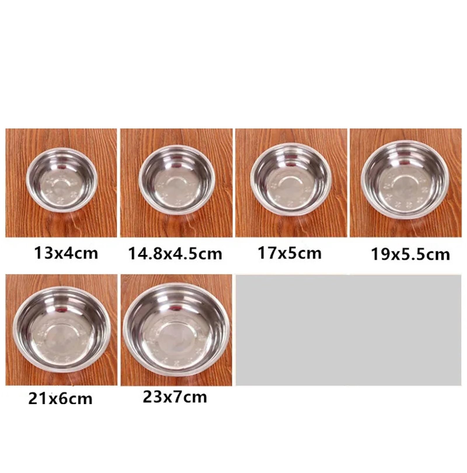 Ciotola In Acciaio Inox Set di 6 ciotole in acciaio inossidabile for la cucina casa, for mescolare e cuocere, for zuppa, for conservare frutta