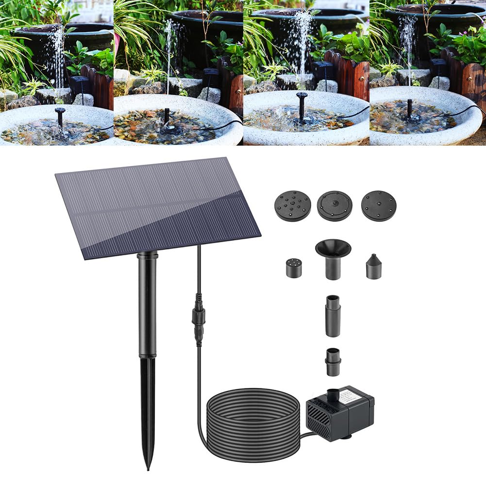paneles solares, 5W 5V Panel de energía solar Bomba agua Decoración jardín con