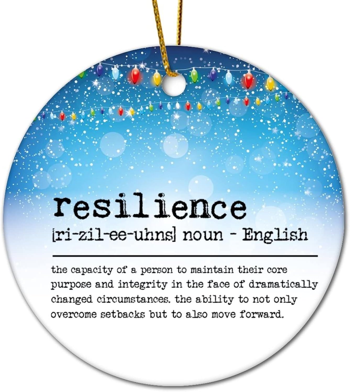3" Ceramic Christmas Ornaments Resilience Definition Round