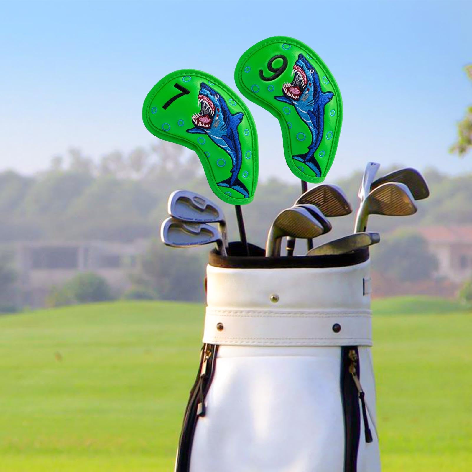 Coperture da golf per ferri da stiro 9 pezzi, set di coperture per teste da
