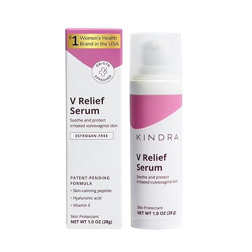 Kindra V Relief Serum  Perimenopausia y Menopausia Apoyo Hidratante vaginal para molestias íntimas  Hidratante femenino vegano para el cuidado