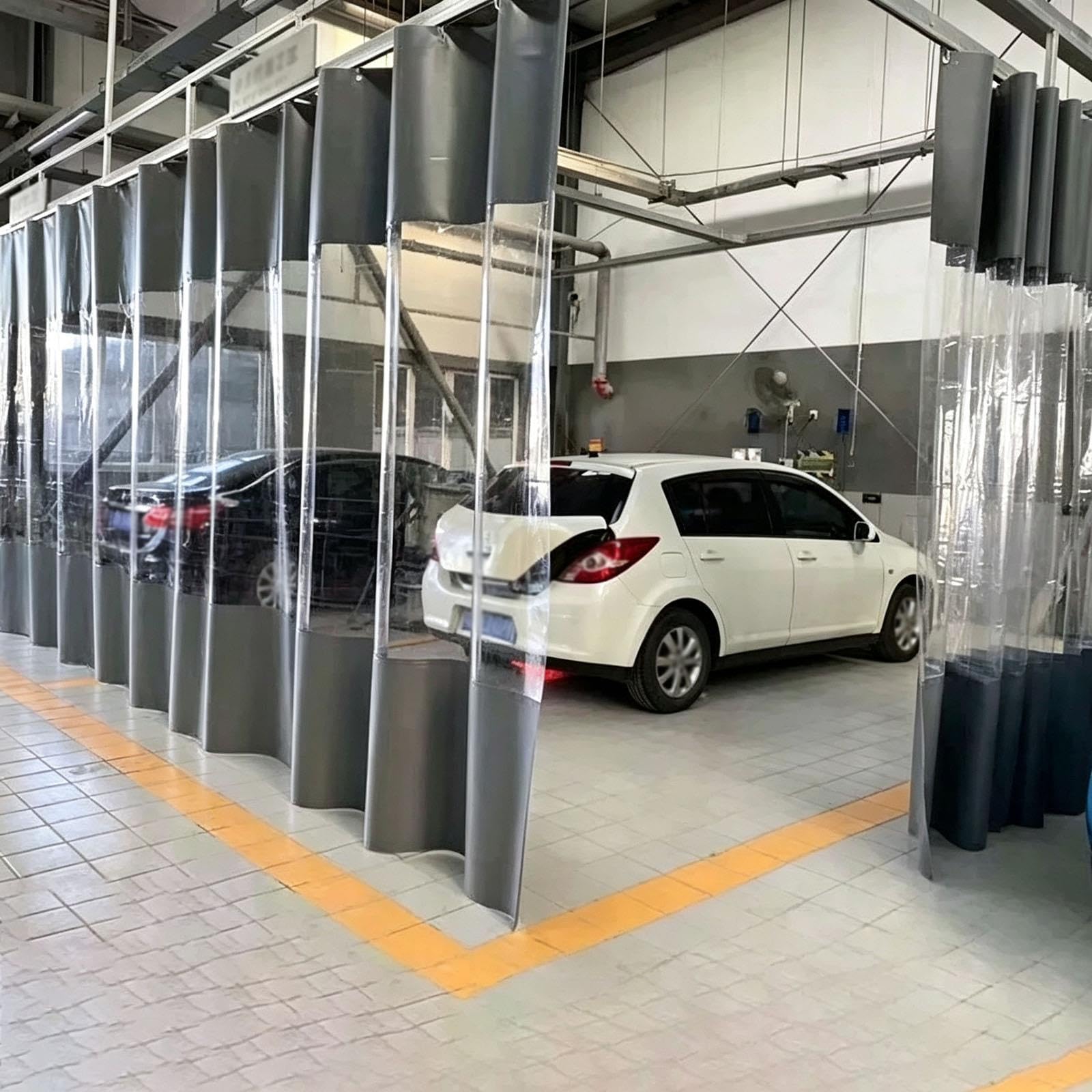 Tenda Divisoria In Vinile Scorrevole Antipolvere Con Binario In Alluminio