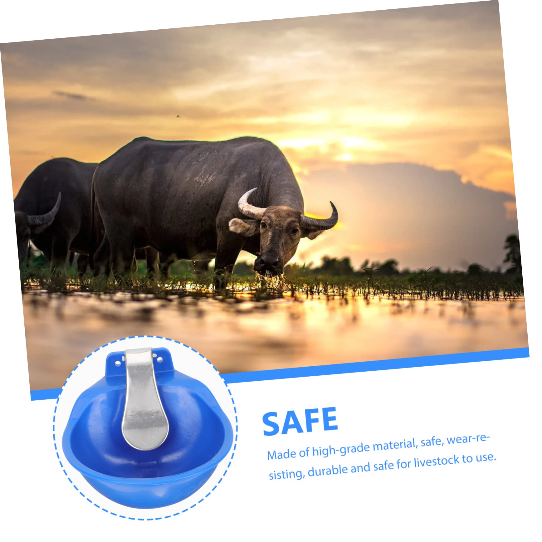Toddmomy Tazón De Agua Automático Para Ganado Bebedero De Inoxidable Fácil De Limpiar Sin Fugas Para Vacas Caballos y Ovejas