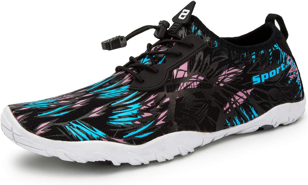 CROVA Men Women Water Shoes Quick Dry Lightweight Barefoot Solid Drainage Sole for Swim Diving Surf Beach Aqua Pool