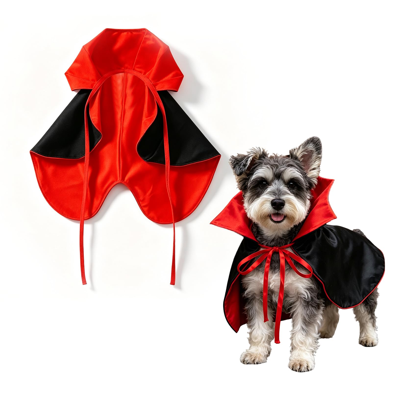 Dog Halloween Costume,Medium Pet Vampire Cloak,Funny Vampire Cape for Dogs