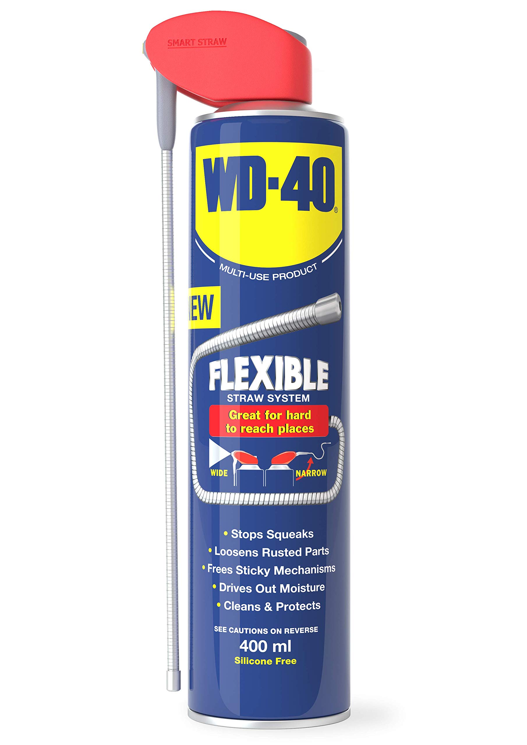 WD-40 Cannuccia in metallo flessibile prodotto multiuso (6 x 400 ml)
