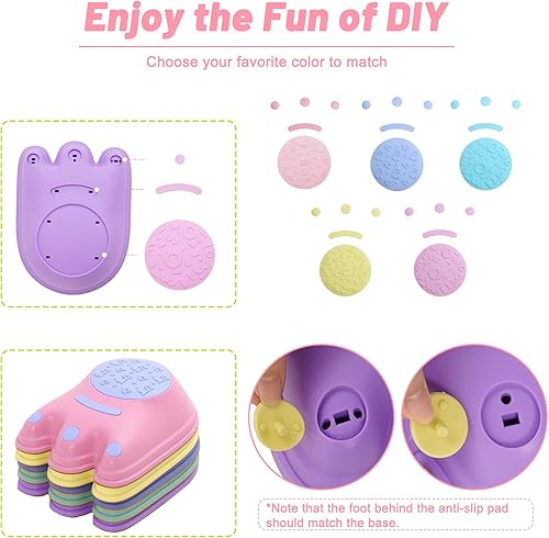 Miniatura 3 de 5 piezas de piedra de escalón para niños en forma de pie antideslizante con textura de equilibrio de superficie de equilibrio piedras de equilibrio