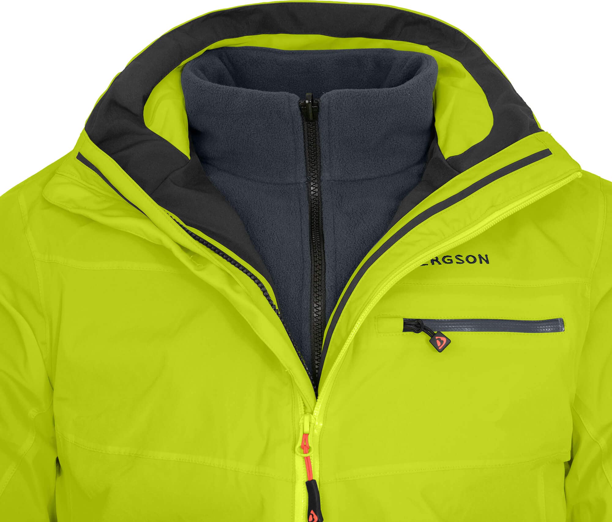 Bergson TALLMOS 3in1 Doppeljacke | Herren Regenjacke - Premium 3-in-1 Doppeljacke (20.000 mm), Auszippbare Fleece-Innenjacke, Außenjacke Wasser- & Winddicht, Höchste Atmungsaktivität (20.000 g), Ganz