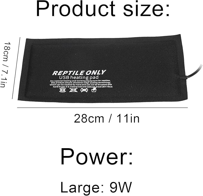 Almohadilla Térmica para Reptiles Asixxsix USB Fibra miniatura 7
