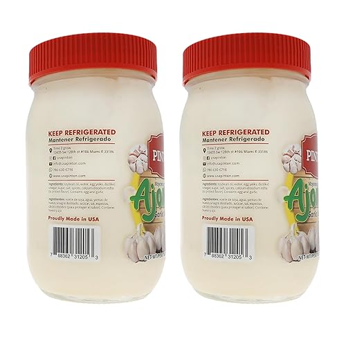 Vista 3 de Alioli de ajo Mayonesa cremosa de ajo asado para sándwiches, hamburguesas y salsas Aderezo de mayo sin lácteos y sin gluten PINTON 14 oz