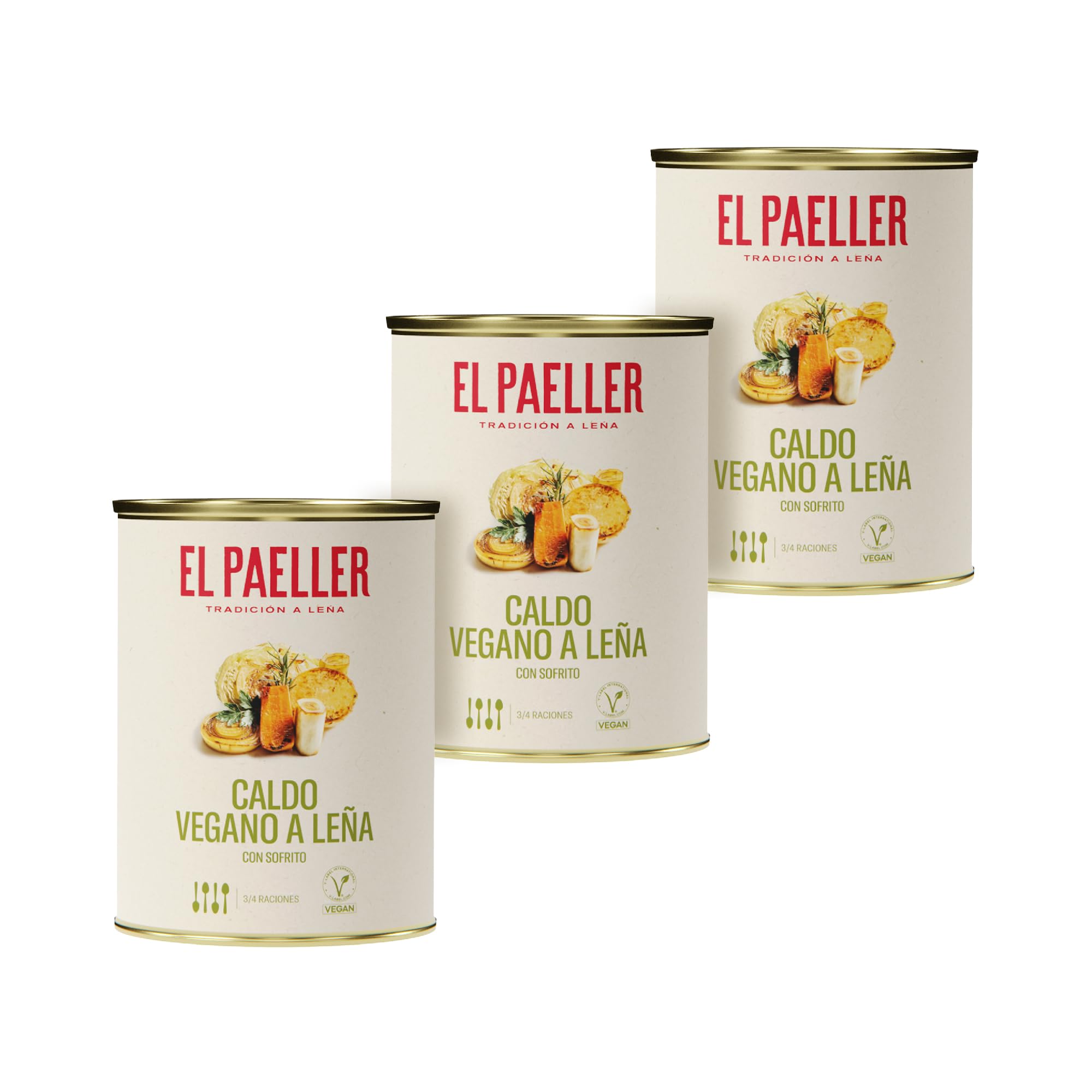 Caldo de Verduras Vegano 100% Natural Cocinado a Leña Pack 3 Litros
