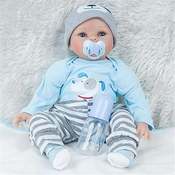 Reborn Baby Doll, mu ecas realistas, Rebirth Doll, Simulaci n, Baby Silicone, Newborn Doll, 21.7 inches 55 cm, Realistic Childrens Toy, tambi n se puede usar docomo un regalo de colecci n