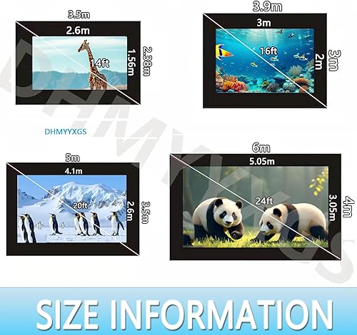 Miniatura 7 de Large Blow up Screens Projection,Inflatable Movie Projector Screen, Indoor Outdoor Projector Screen,for Front and Rear Projection Home Theater