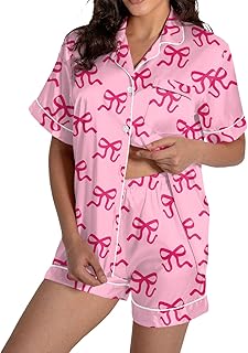 Generisch Conjunto de ropa de yoga para mujer, ropa de casa estampada, holgada, cómoda, informal, manga corta, blusa, pantalones cortos de dos piezas, Aperol Spritz Merch
