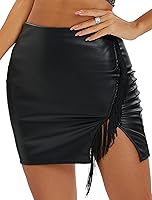 Vista 2 de Justalwart Minifalda de cuero para mujer