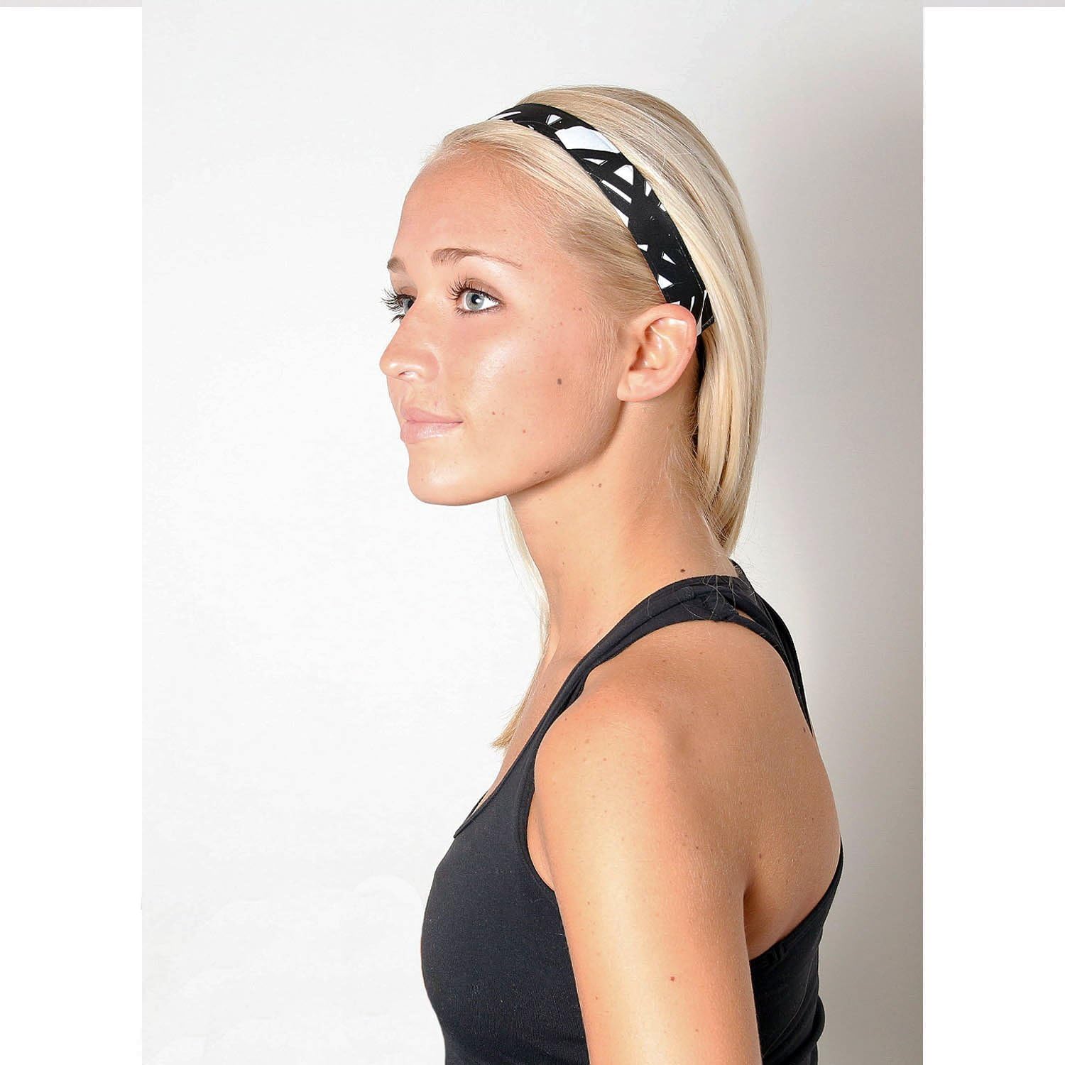 Sweaty Bands Womens Girls Headband - Non-Slip Velvet-Lined Workout Hairband - Turbulence 1-Inch - Image 2