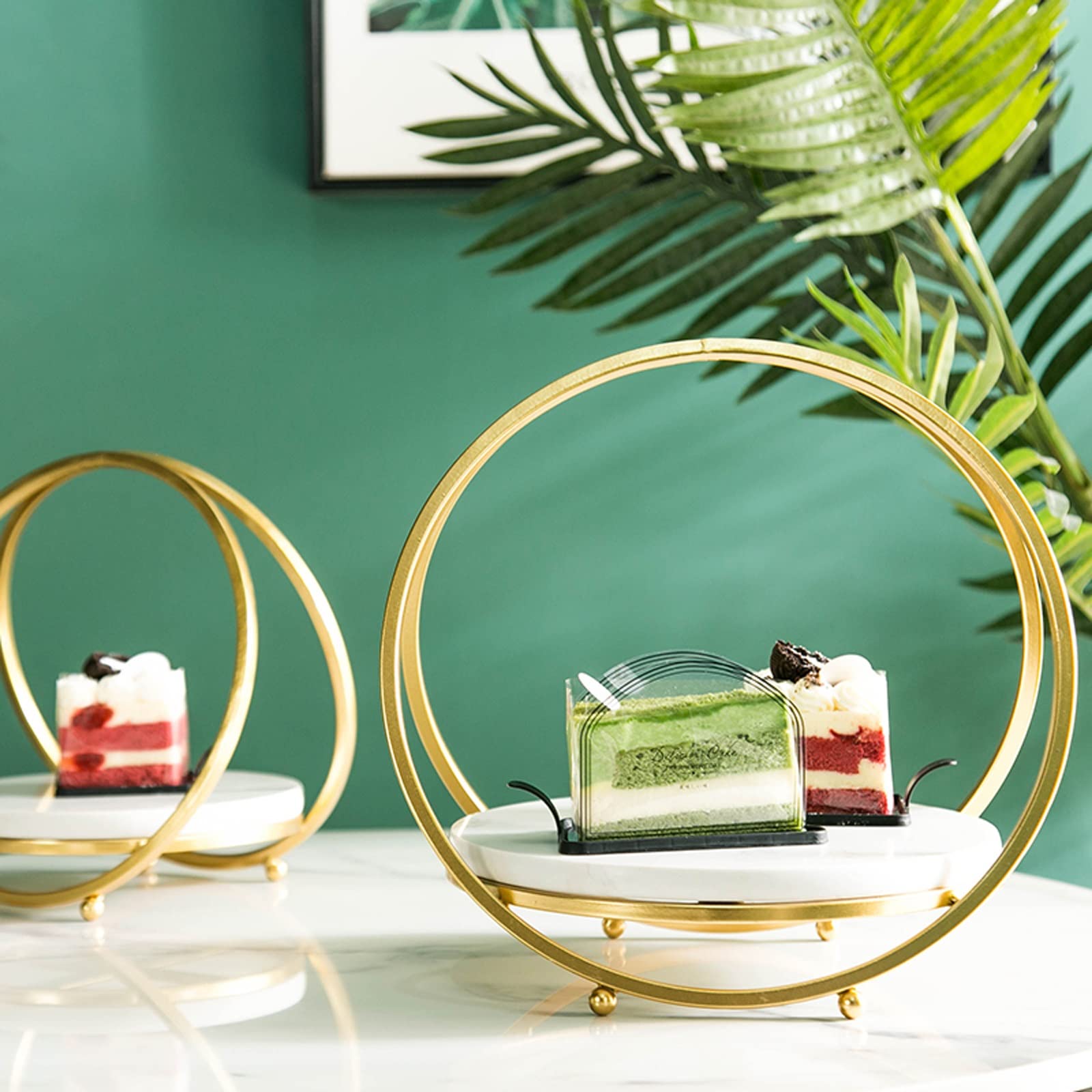 SUNESA Présentoir à Gâteau Assiette à gâteau en marbre Dessert Table Ornements Thé Snacks Dessert All Right Présentoir Anniversaire Gâteau Stand Stand de Gâteaux (Size : L)