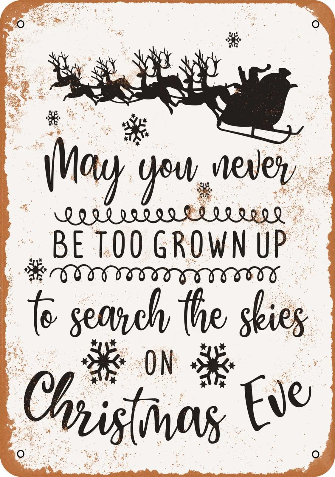 Miaomansenstore Metal Sign - May You Never Be Too Grown Up? - Vintage Look Home Decor