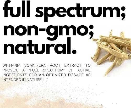 Miniatura 5 de Ashwagandha 7.5% Suplemento de apoyo energético a base de hierbas 500 mg - Apoyo para el alivio del estrés, apoyo natural del estado de ánimo -