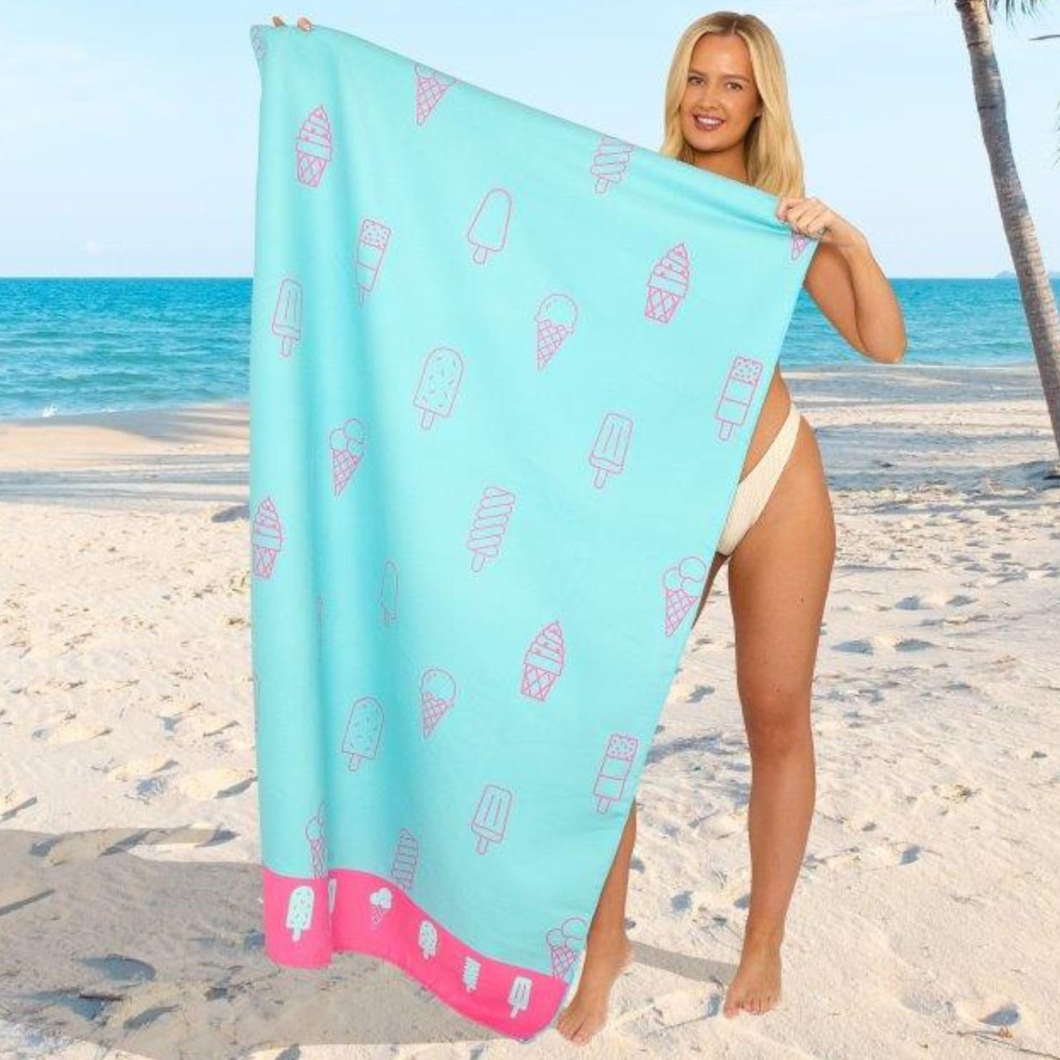 GC GAVENO CAVAILIA Extra Large Beach Towel for Adults - Quick Dry Microfibre Printed Beach Towels - Super Absorbent Beach Towel for Swim (180 x 100 cm) - (1 Piece) Soft, Sand Free,Lightweight - Multi — view 26
