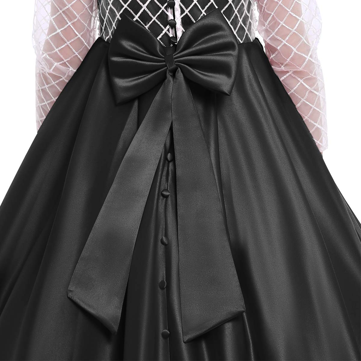 IMEKIS Vestido elegante para dama de honor, vestido formal de fiesta, princesa, primera comunión, cóctel, noche, manga larga, para baile, 2-13 años