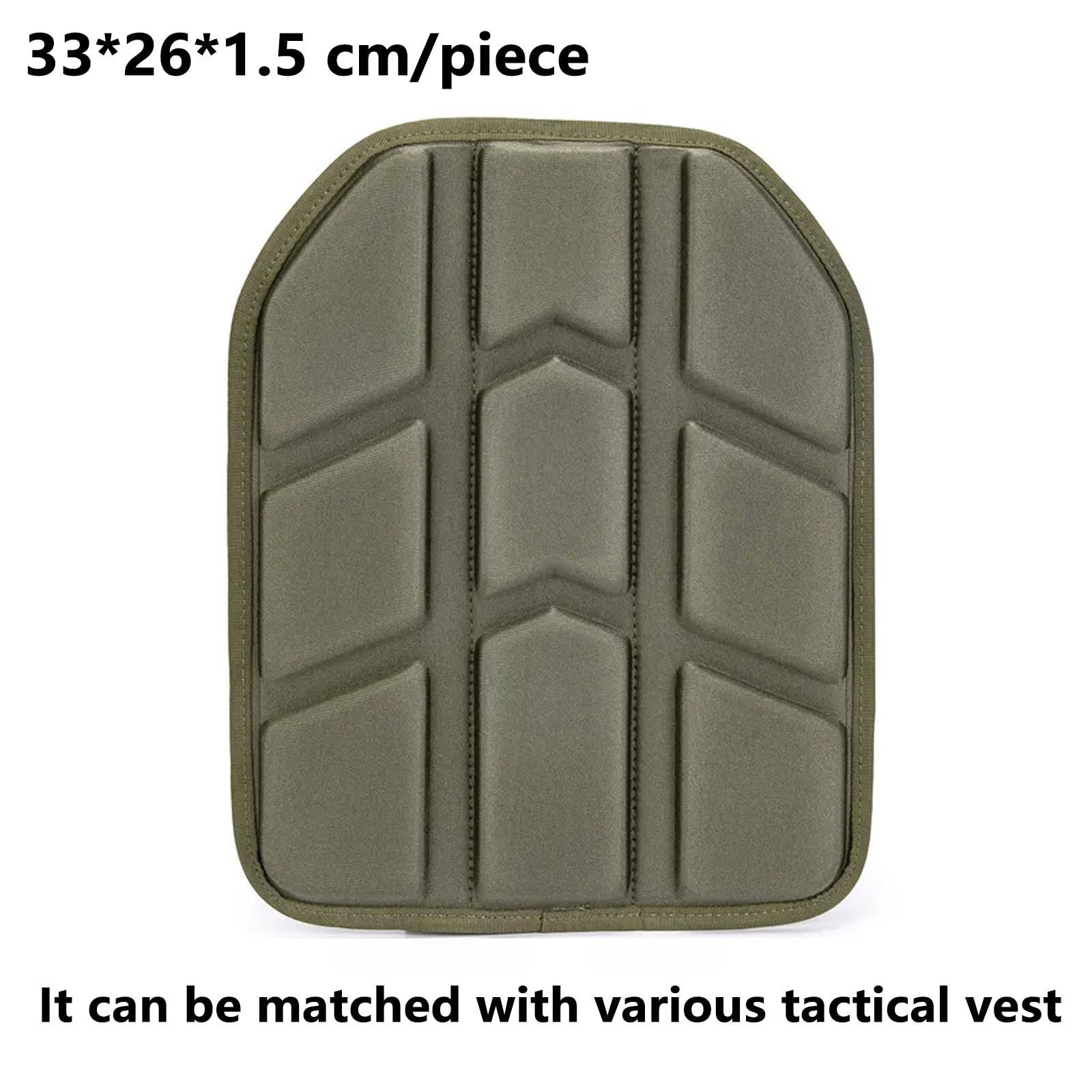 Eva Schiuma Pad per supporto piatto protettivo interno gilet tattico accessori attrezzature morbido pad a forma di velcro fissaggio luce 2pcs