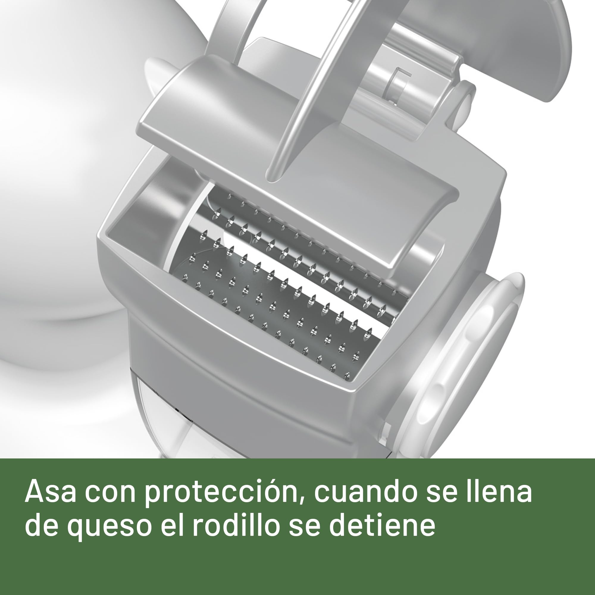 Imetec Grattugissima, Rallador Eléctrico, Rodillo De Acero Inoxidable, Tolva De Aluminio, Recipiente Extraíble Con Tapa Frescura, Sistema De Seguridad, 150 W