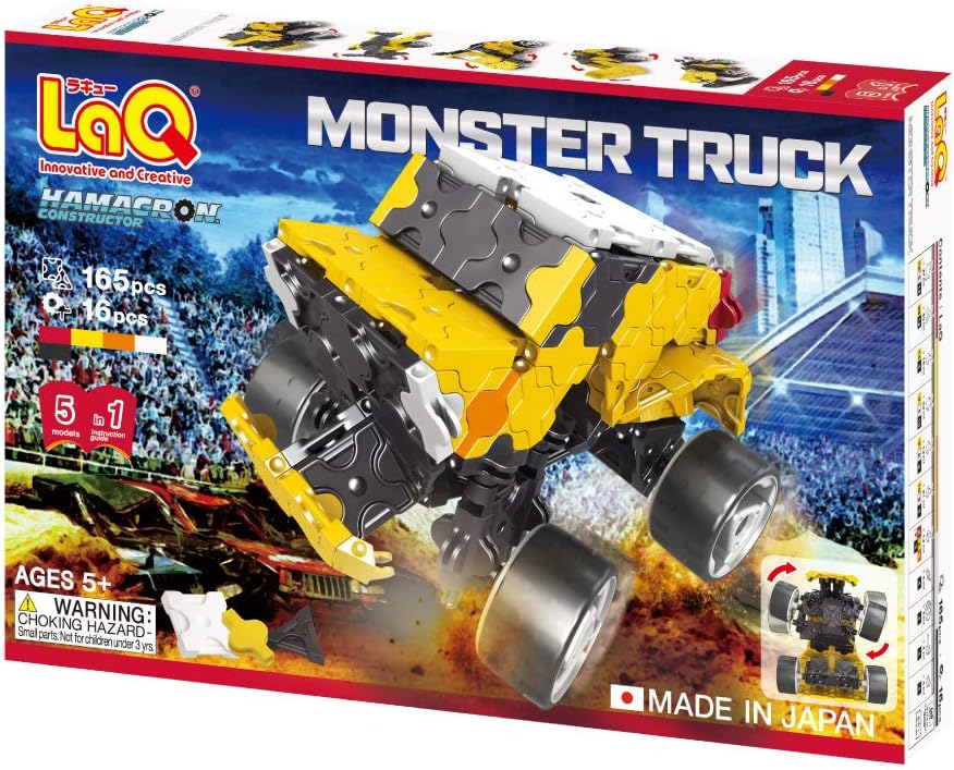 Yoshiritsu LaQ Hamacron Constructor Monster Truck - 181 Pieces, Ages 5-12