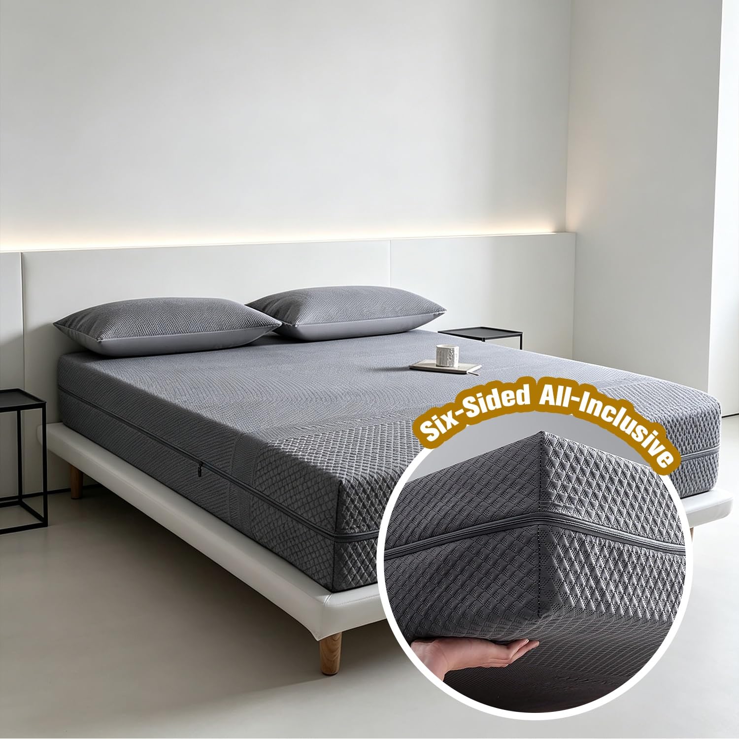 Protector de Colchón Impermeable 150x190 135x190 cm Funda de Colchón Suave