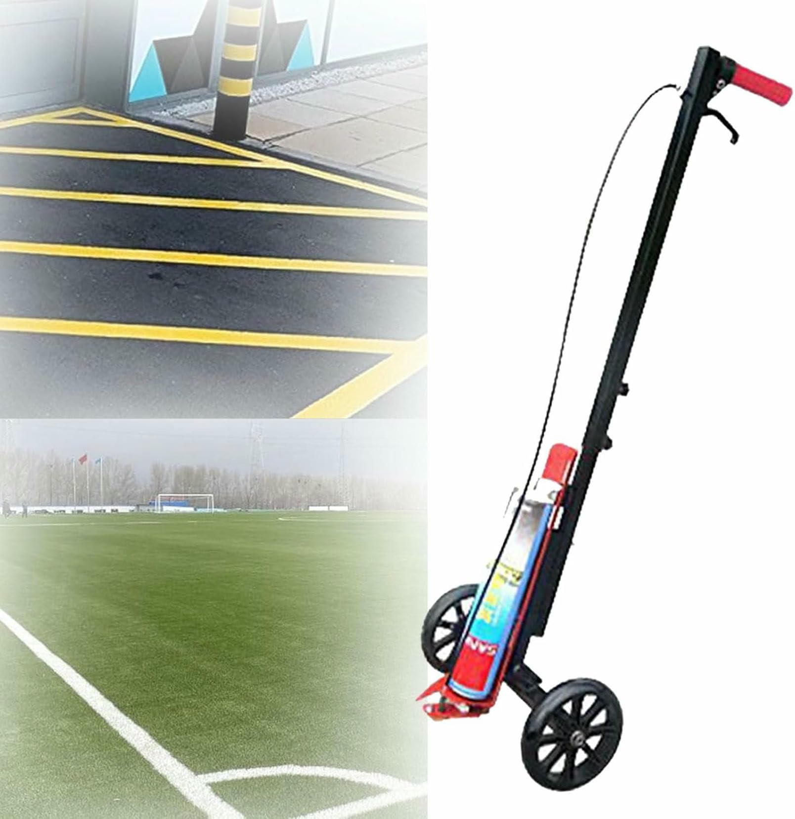 asdchZen Marking Machine - Line Surface Applicator With Guide Marker For Easy Painting Of Parking Spaces And Road Markings