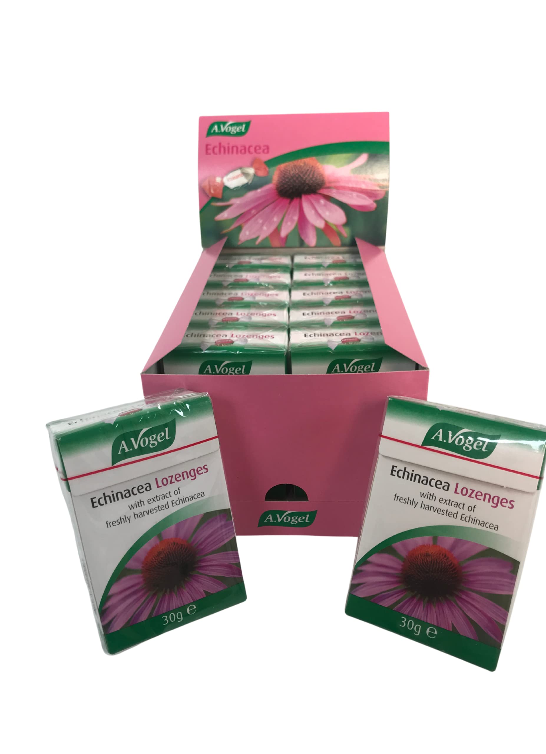 A.VogelEchinacea Lozenges | Extract of Freshly Harvested Echinacea | Blend of Other Herbs | Suitable for Vegetarians | 12 Packs of 30g (360g)