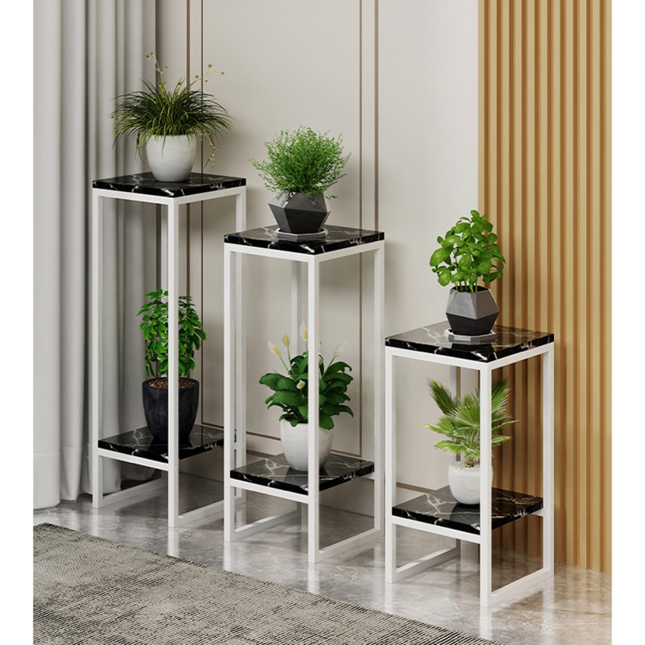 Amazon｜[GZGZ] スタンド タワー 黒 ブラック 白 ホワイト スチール 鉄