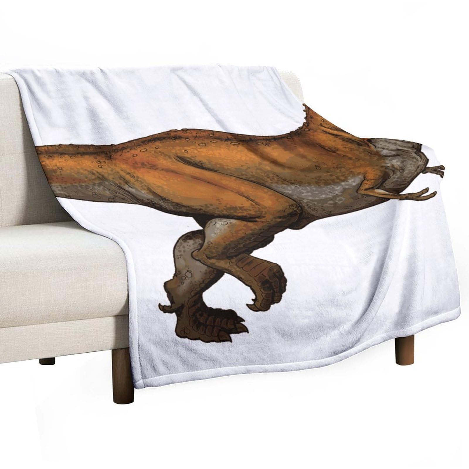 Hxwokrum Flannel Blanket, Walking Dinosaurs Throw Blanket for Couch Sofa Bed Office, Soft And Comfortable Without Pilling