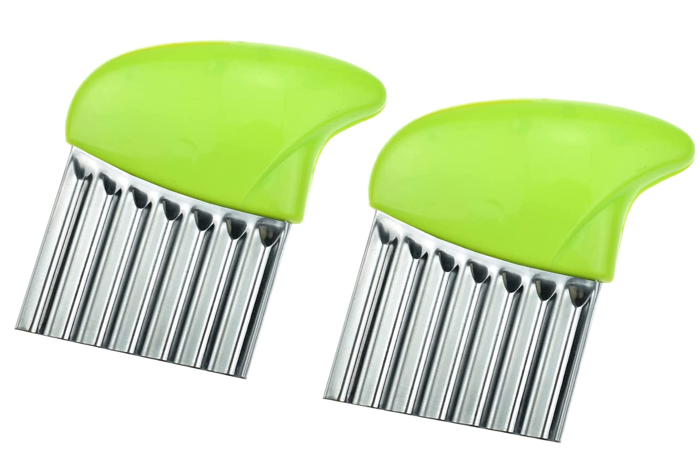 Styxon Stainless Steel Vegetable Wavy Chopper Cutter French Fry Slicer | 18 X 11 X 1 cm | Pack 2 | Multicolor (B0BT9T7KKQ) Amazon Price History, Amazon Price Tracker