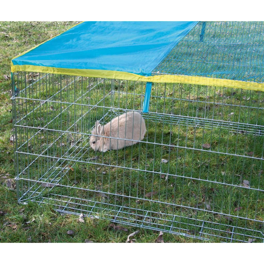 Kerbl Pet Freigehege mit Ausbruchsperre, 115 x 115 x 65 cm, mit Sonnenschutzabdeckung, seitlicher Türe, langlebig