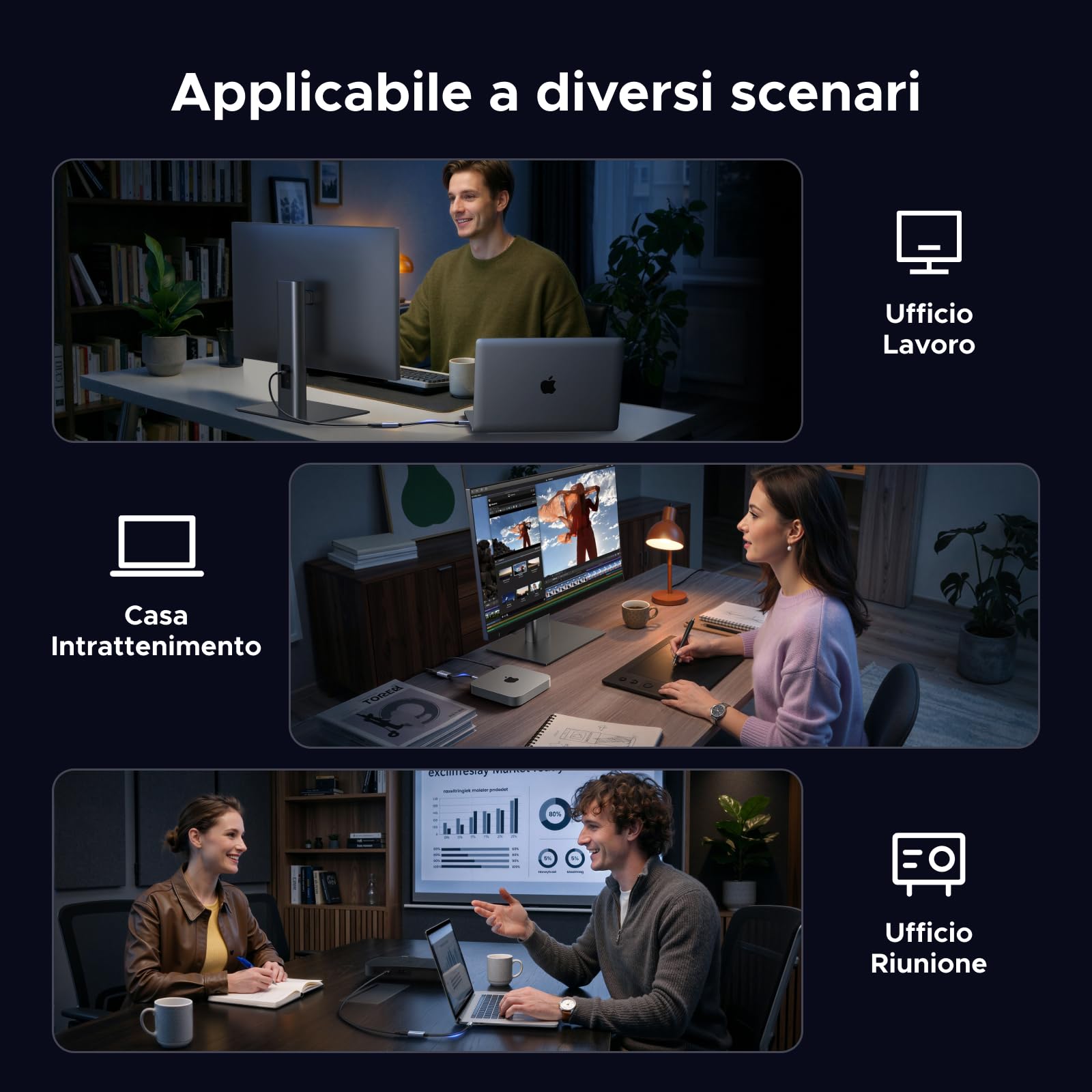 UGREEN Adattatore 4K 30Hz da Mini DisplayPort a HDMI Thunderbolt 1/2 Unidirezionale Convertitore da Mini DP a HDMI 2K 60Hz 1080P 120Hz compatibile con Mac Mini MacBook Air Pro monitor HDTV (1 Pezzo)