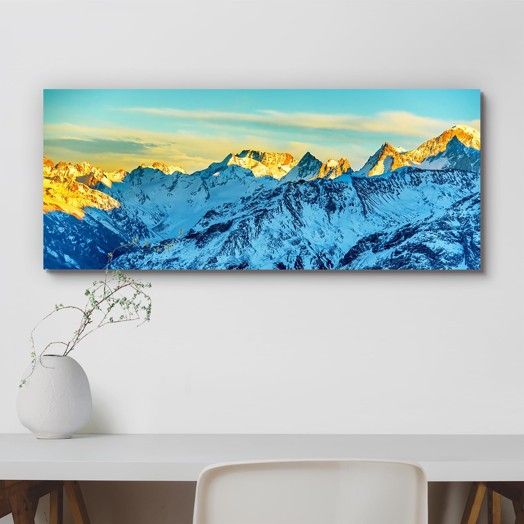 ArtzFolio High Mountains Peaks at Sunset | Peel & Stick Vinyl Wall Sticker for Home & Wall Decoration | 48.4 x 20 inch (123 x 51 cms) (B08K7YWN3S) Amazon Price History, Amazon Price Tracker