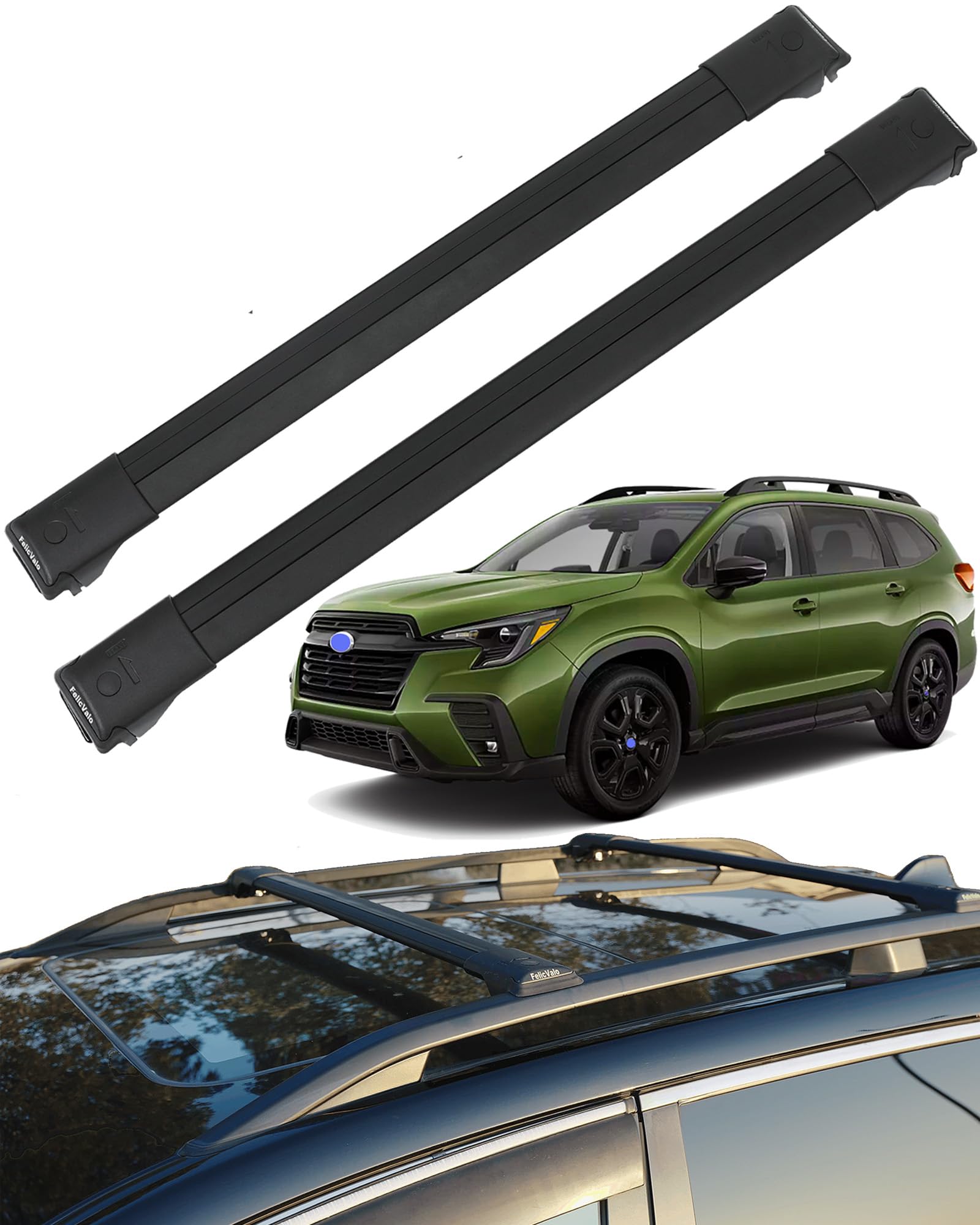 Photo 1 of Ultra-Quiet Low-Profile Roof Rack Cross Bars for Subaru Ascent 2019-2026