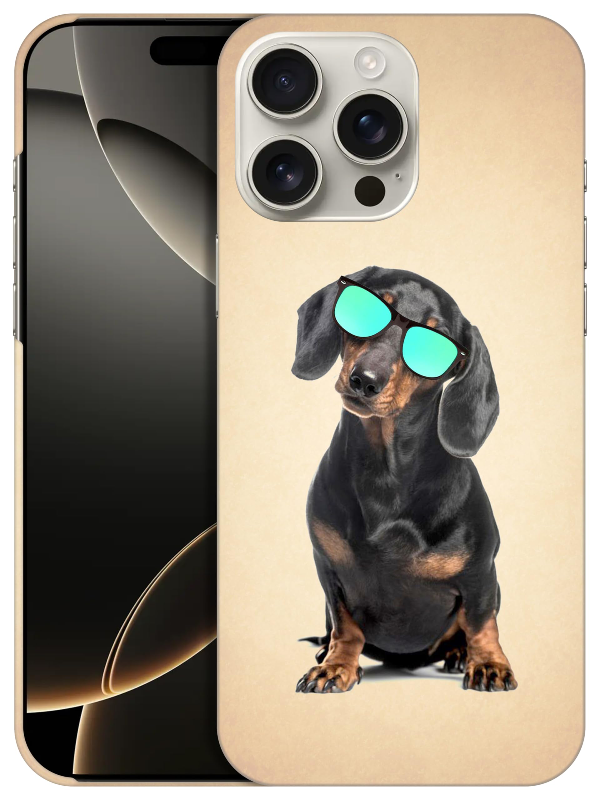 GlamCase for iPhone 16 Pro Max, iPhone 16 Pro Max Case - Eye Style Dachshund Printed Slim & Sleek Cute Plastic Hard Protective Designer Back Case/