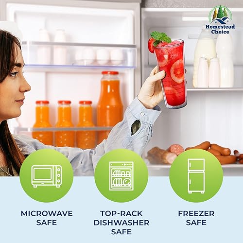 Miniatura 6 de Vasos aislados de 22 onzas, paquete de 4 unidades, fabricados en Estados Unidos, ideales para café helado y bebidas calientes, vasos de plástico