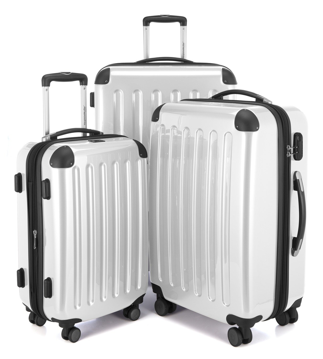 Hauptstadtkoffer - Alex - Set di 3 valigie (S, M & L), 235 litri, Colore Bianco