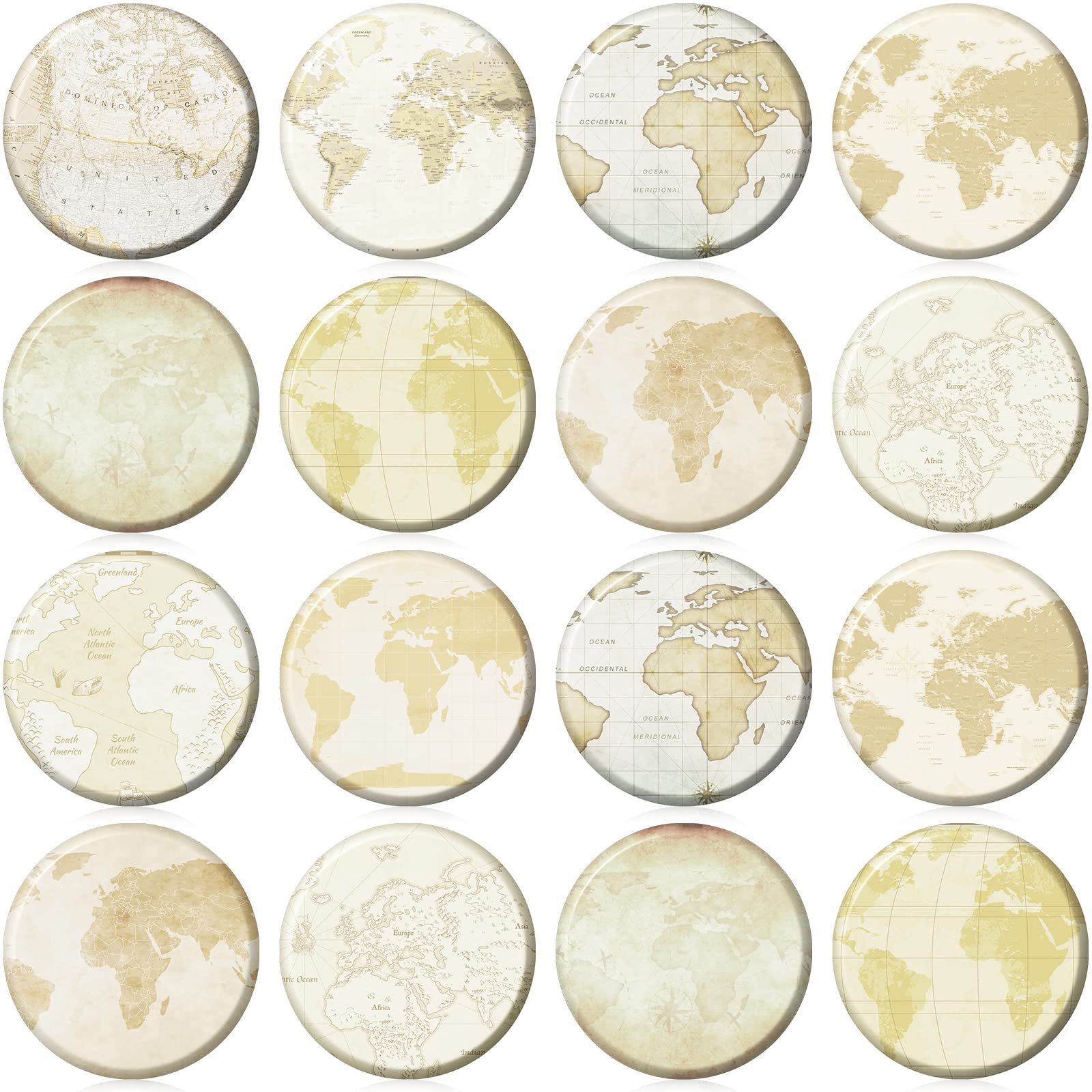 Geyee 60 Pcs Circle Cutouts Travel The Map Circles Accents 4 Inch Large World Map Circles Classroom Decorations Round Cutouts Travel Themed Class Jobs for Kids DIY Craft Bulletin Board Back to School