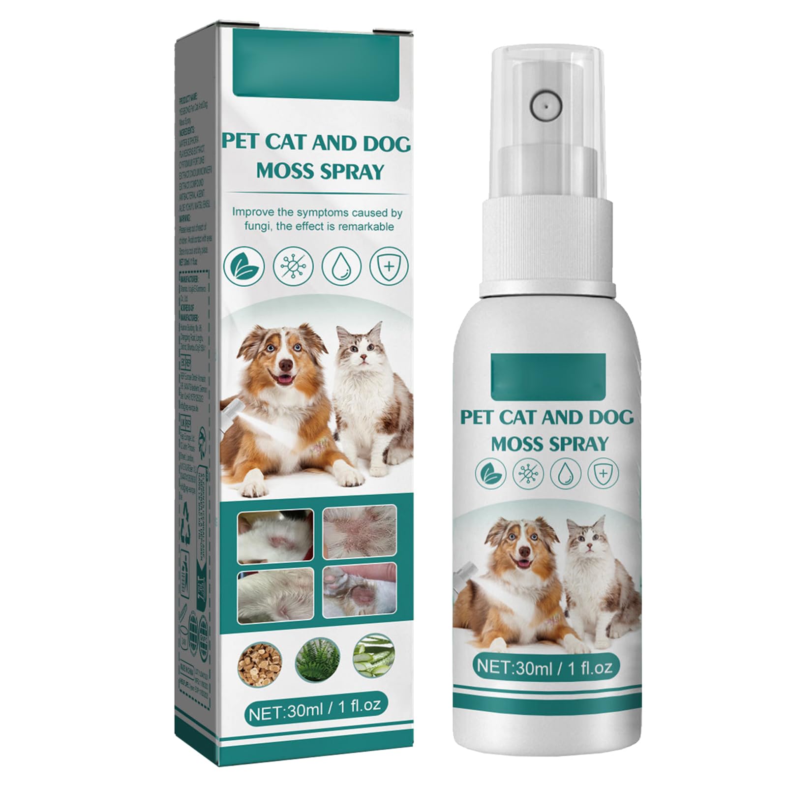 Spray Antiseptique pour Chiens et Chats,Spray de Guérison pour Animaux,Gel Soin des Plaies pour Animaux,Spray de Cicatrisation pour Animaux de Compagnie,1PC