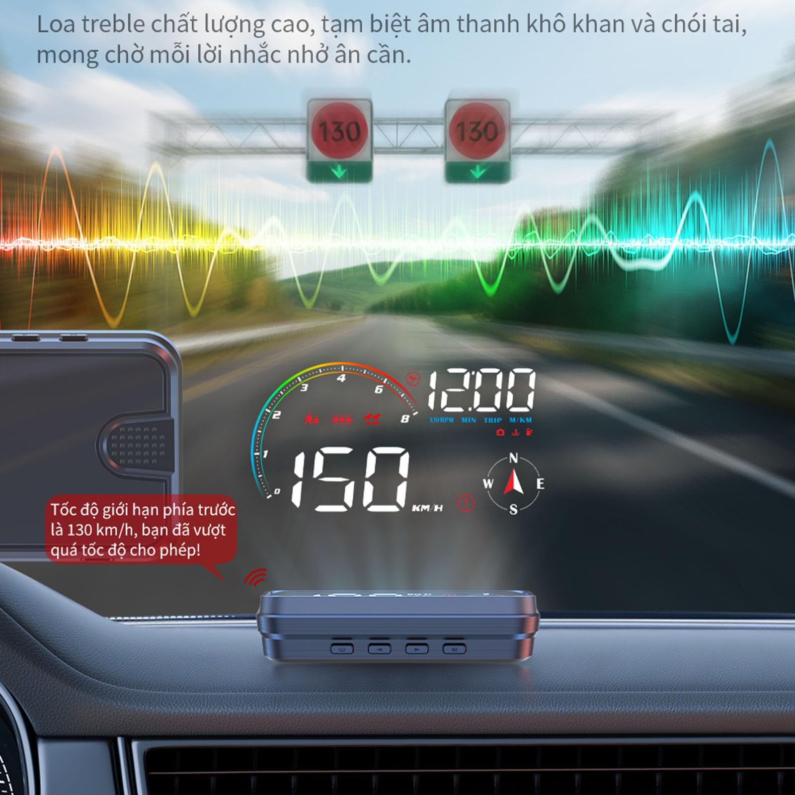 Uniwersalny samochodowy wyświetlacz HUD On-BD GPS Head Up z prędkością RMP alarm przekroczenia prędkości wody cyfrowy prędkościomierz działa dla większości samochodów