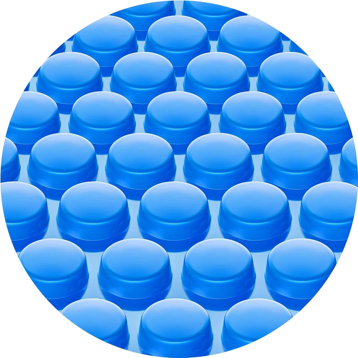 UIRWAY 12ft Round Solar Pool Cover - 12 Mil Heavy Duty Bubble Blanket with Thermal Bubbles, Insulating Pool Heater Cover, UV Resistant Pool Solar Cover for Inground Above Ground Swimming Pools (Blue)