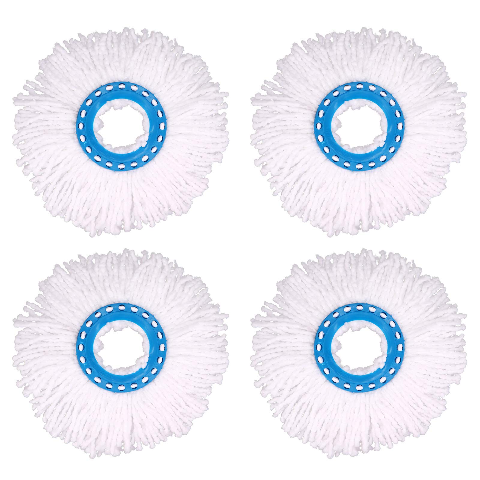 4Pcs Disc Mop Testina Sostitutiva, Testa Rotante di Ricambio per Mocio Mop Testina Sostitutiva in Microfibra Ricambio Spazzolone Rotondo (Diametro 16CM)