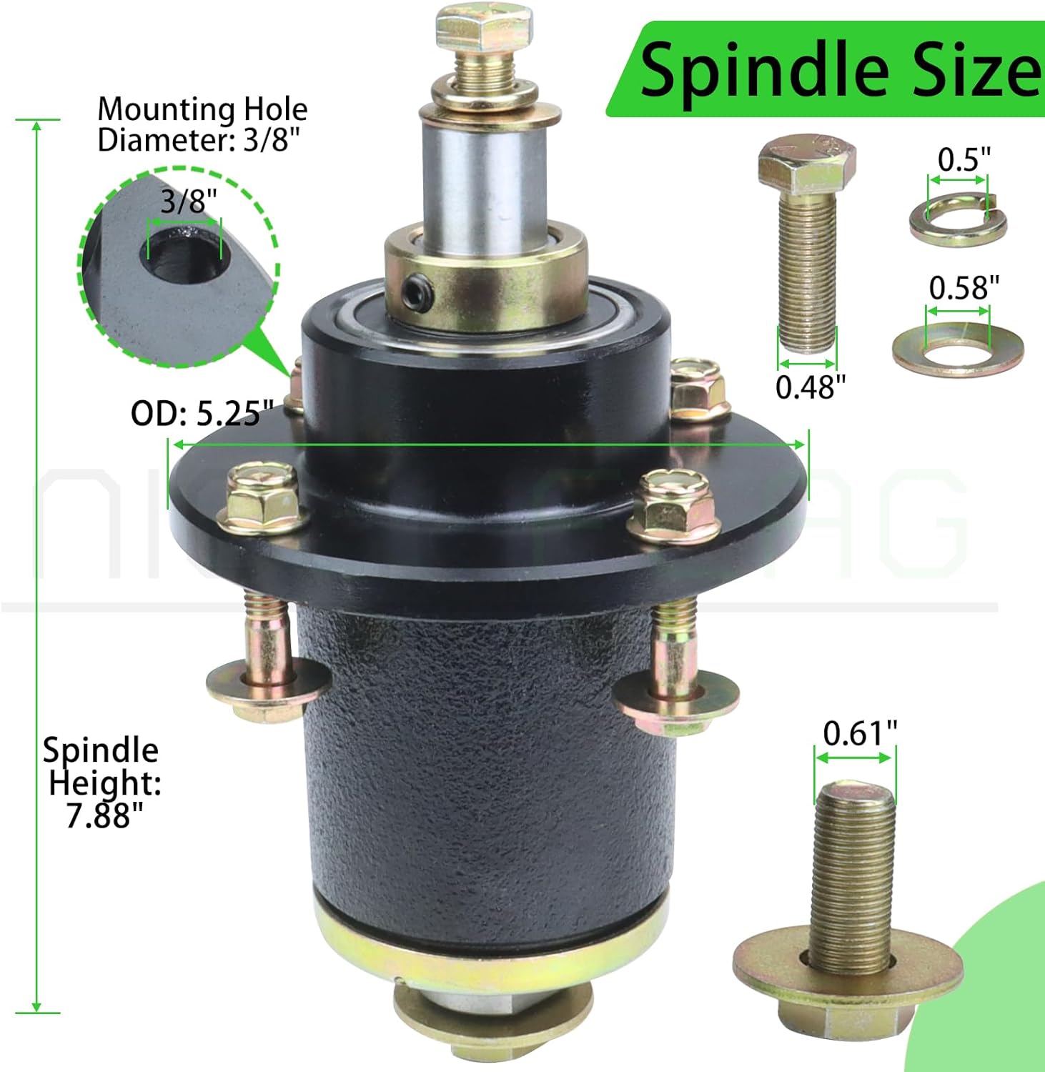 3 Pack 037-6015-50 Spindle Assembly with 033-6004-00 Pulley Replaces 037-6015-00, 037 6015 50, 037601550, 037601500 for Bad Boy ZT Elite 60, Maverick 60, ZT 60 Elite, Badboy 60 Decks