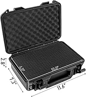 Vista 2 de Estuche de transporte duro impermeable, caja de almacenamiento a prueba de golpes con espuma personalizable, caja de herramientas protectora